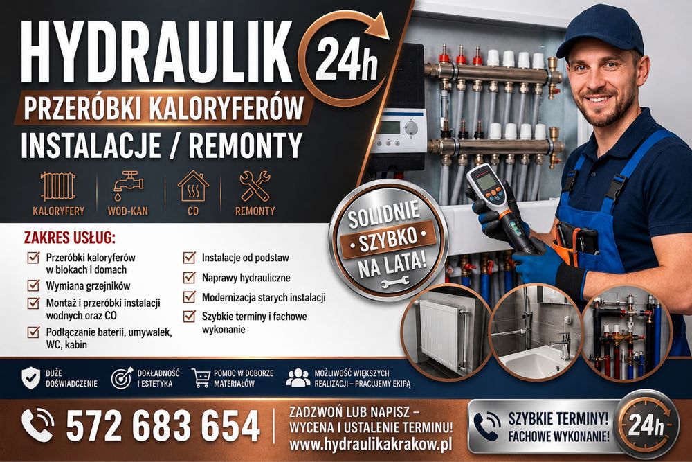 Hydraulik Kraków — profesjonalne usługi hydrauliczne