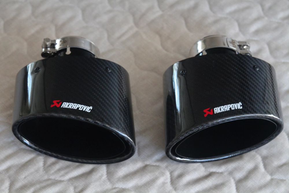 Насадки овальні глушителя Akrapovic Акрапович выхлоп прямоток BMW Audi