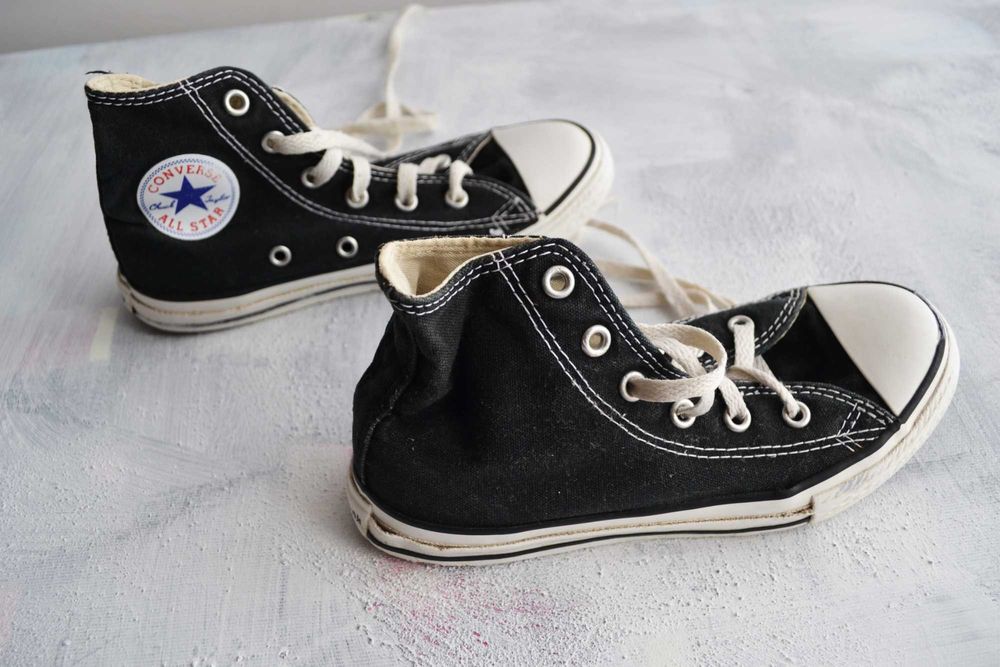 Trampki dziecięce Converse r. 33 czarne conversy czarne wysokie