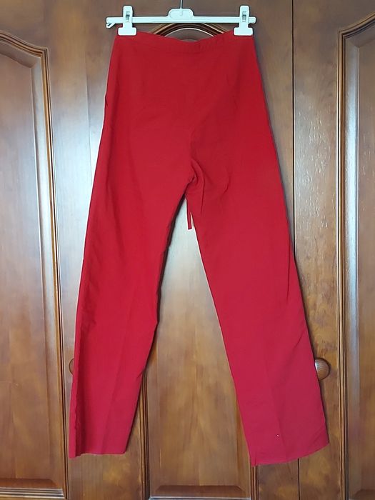Calças Vermelhas - 55% Linho e 45% Viscose