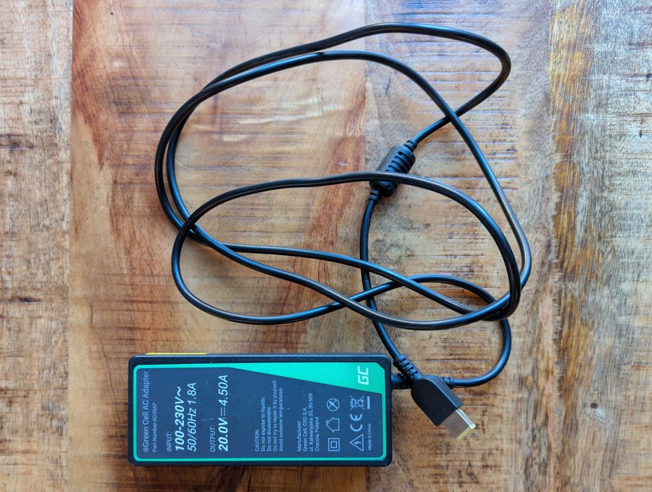 Zasilacze do Thinkpadów (Lenovo "slim tip") marki Lenovo i Green Cell