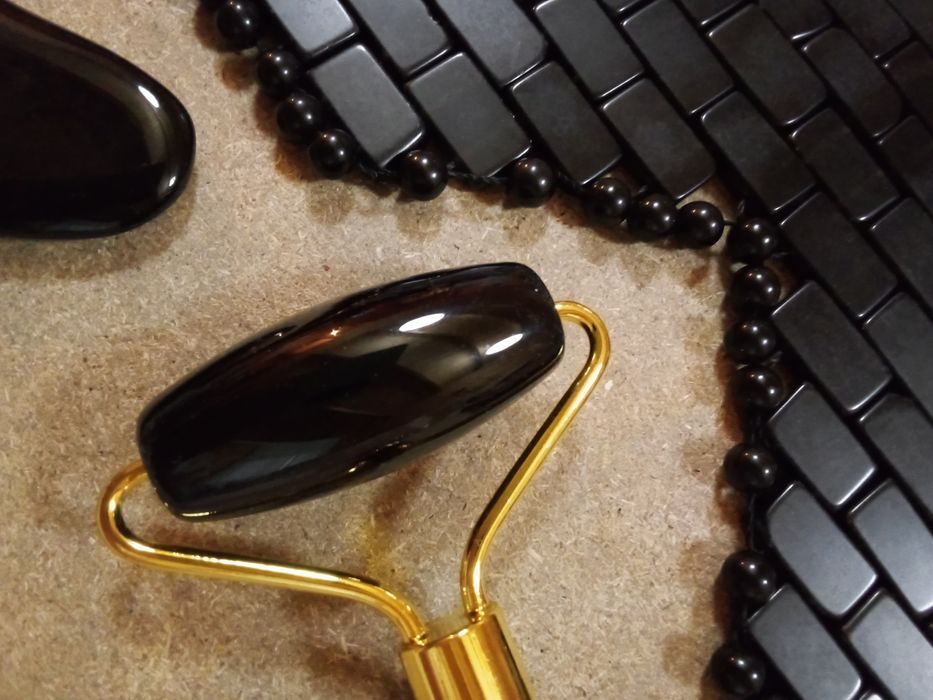 Obsidiana Natural - Massagem Facial - Gua Sha - NOVO