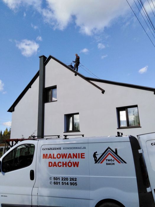 Malowanie dachów, czyszczenie dachówki, malowanie dachów z blachy