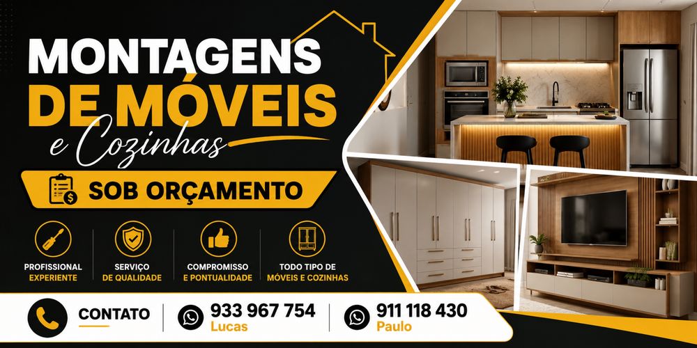 Montagem de moveis e cozinhas sob orçamento