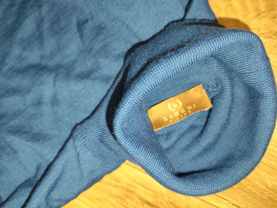 Sweter golf wełniany Essebi Milano włoski M 38 L 40 kardigan bluzka
