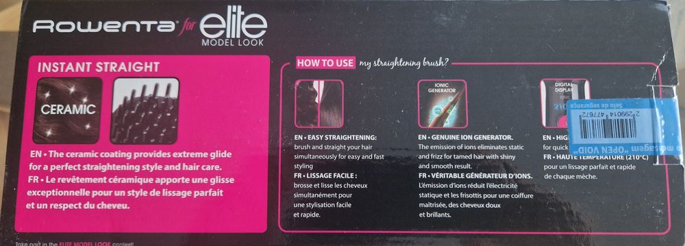 Escova elétrica cerâmica Rowenta Alisadora