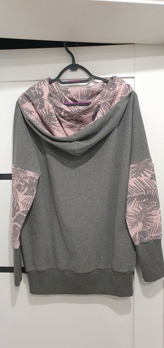 Piękna bluza dresowa z printem, monstera