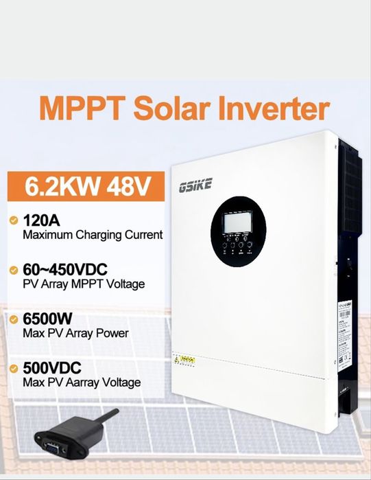 Гібридний інвертор GSIKE 6.2kw Anenji 48v wifi В навності! Доставка безкоштовна!