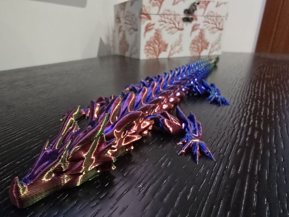 Dragão Articulado 48cm Tricolor