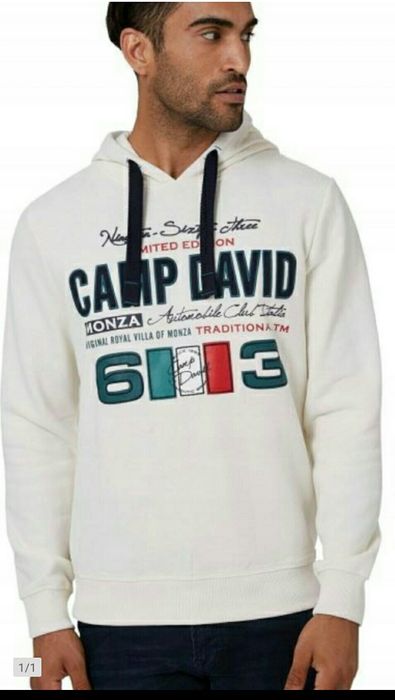 Bluza męska z kapturem sportowa Camp David nowa M L w super cenie oryg