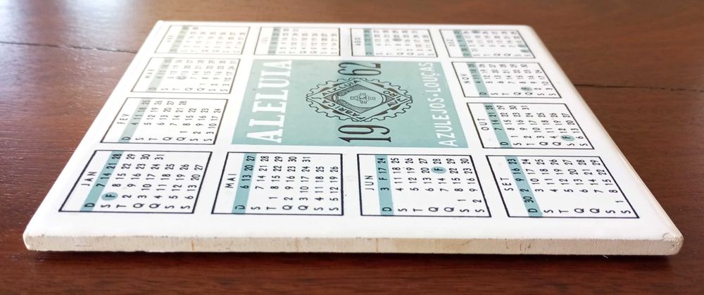 Azulejo Aleluia Calendário 1962