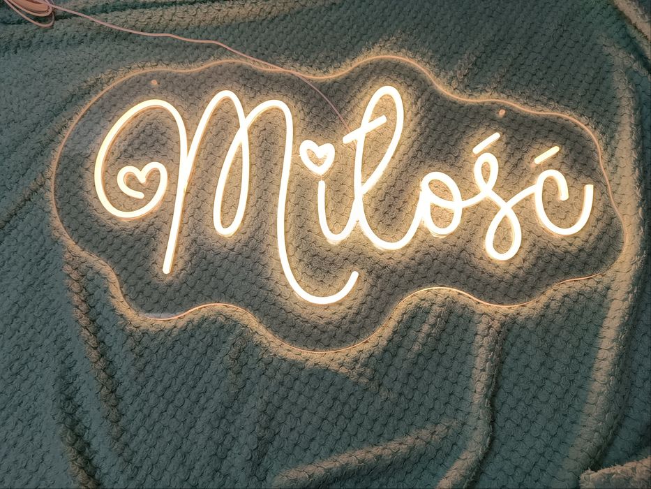 Sprzedam nowe napis LED ślub, komunia, chrzest, urodziny