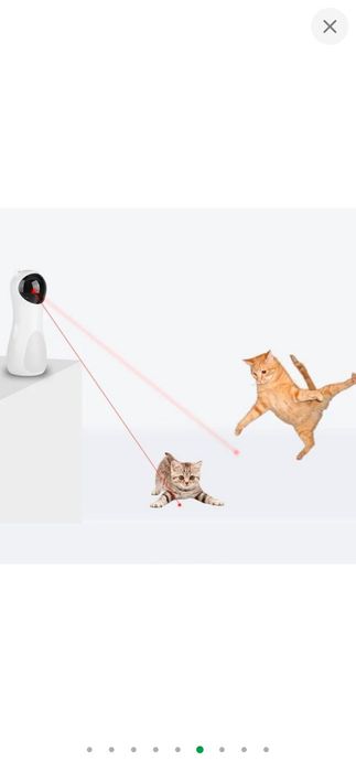 Автоматична лазерна іграшка для кішок W1 з USB і батарейками, 5 режимі