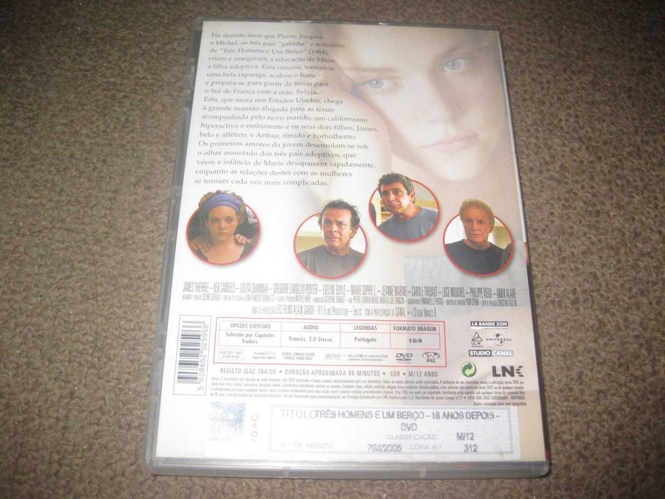 DVD "Três Homens e Um Berço, 18 Anos Depois" Raro!