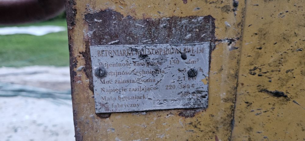 Betoniarka 150l 400V