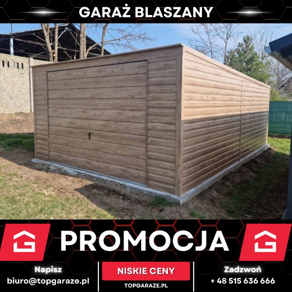 Garaż blaszany 4x6m drewnopodobny garaz schowek magazyn producent