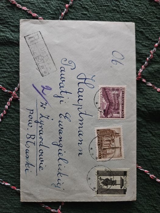Koperta z3 znaczkami 1953-56r.
