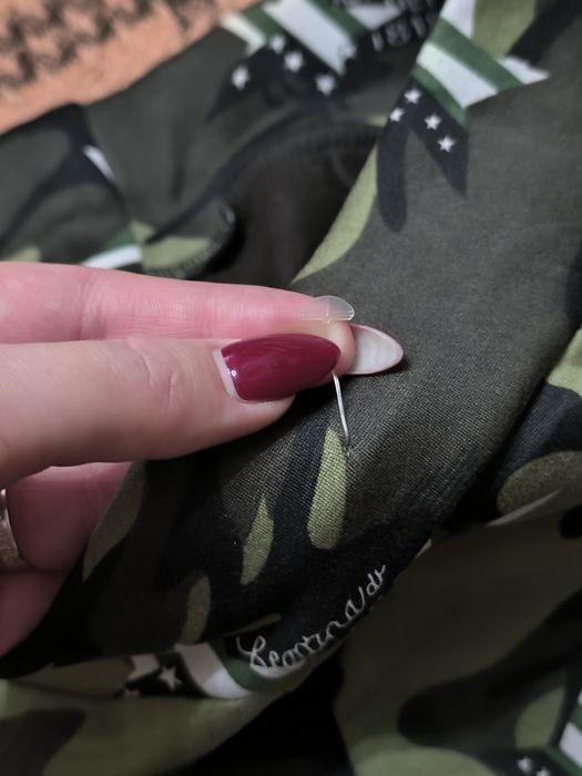 Нові лосіни жіночі на флісі з мілітарі принтом розмір M-L