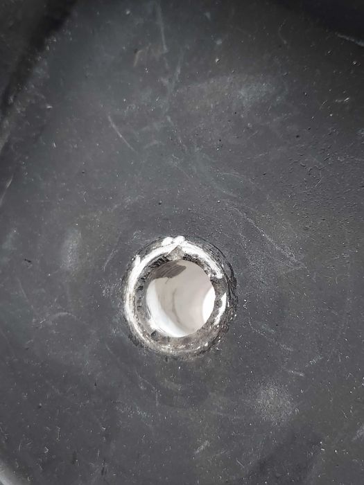 Rosto de Buda em gesso pintado