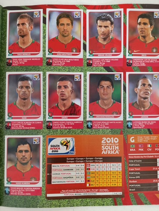 Caderneta Panini oficial Mundial África do Sul