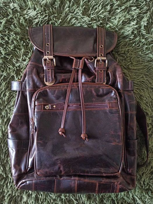 Рюкзак шкіряний коричневий Vintage