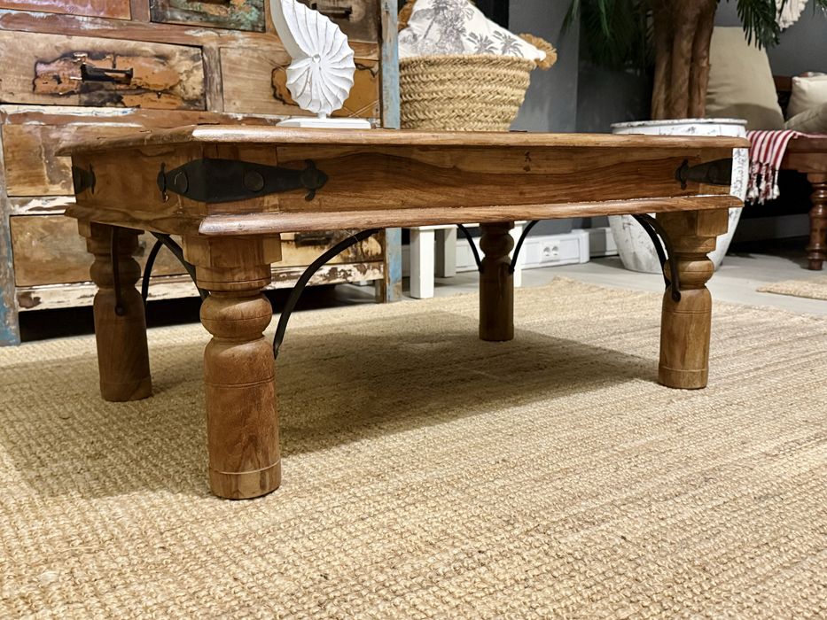 mesa centro apoio aparador teca oriental indiano rustica