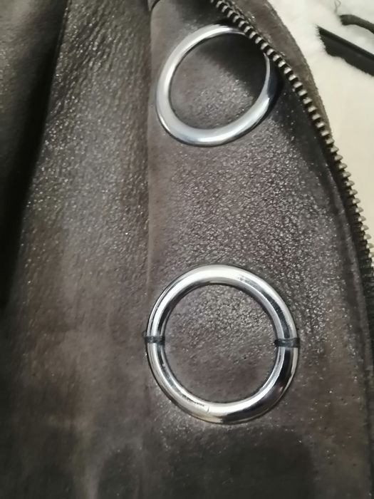 Дубленка  фирменная на цегейке (Турция)  коричневая приталенная