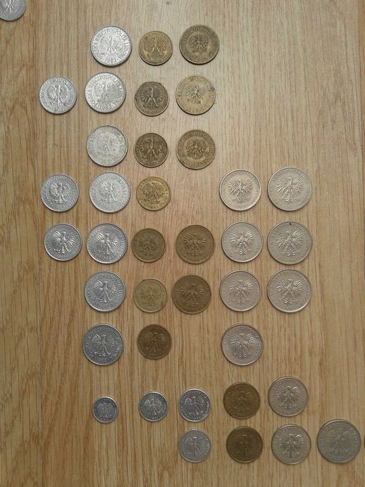 Monety różne od 10 gr do 100 zł obiegowe PRL różne od 1981 do 1990