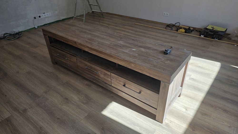 Szafka RTV BRW Gent dąb 200 cm LED