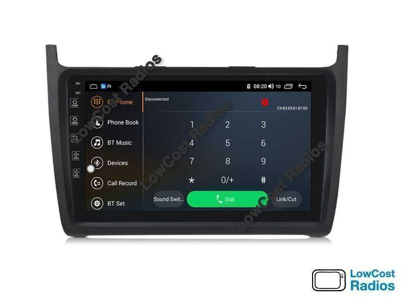 Rádio 2DIN (9") • Volkswagen VW POLO MK5 (2008 a 2017) • Android 15 • GPS | CARPLAY • ANDROID AUTO