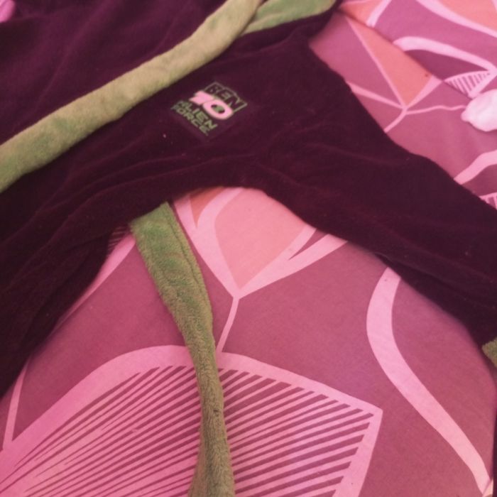 Теплий халат 5-7 років чорний