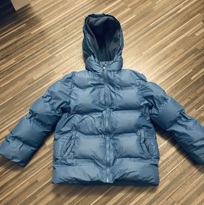Kurtka zimowa chłopięca ocieplana niebieska 122