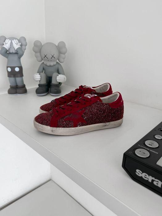 Golden Goose Super-Star новые красные кроссовки кеды Италия оригинал кожа замша