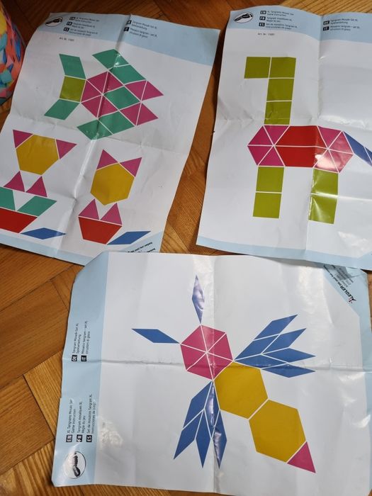 Small foot - Tangram mozaika XL drewniane elementy