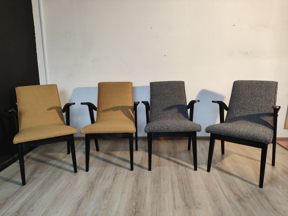 Fotel puchała 300-123 Puchała PRL  4 sztuki po renowacji