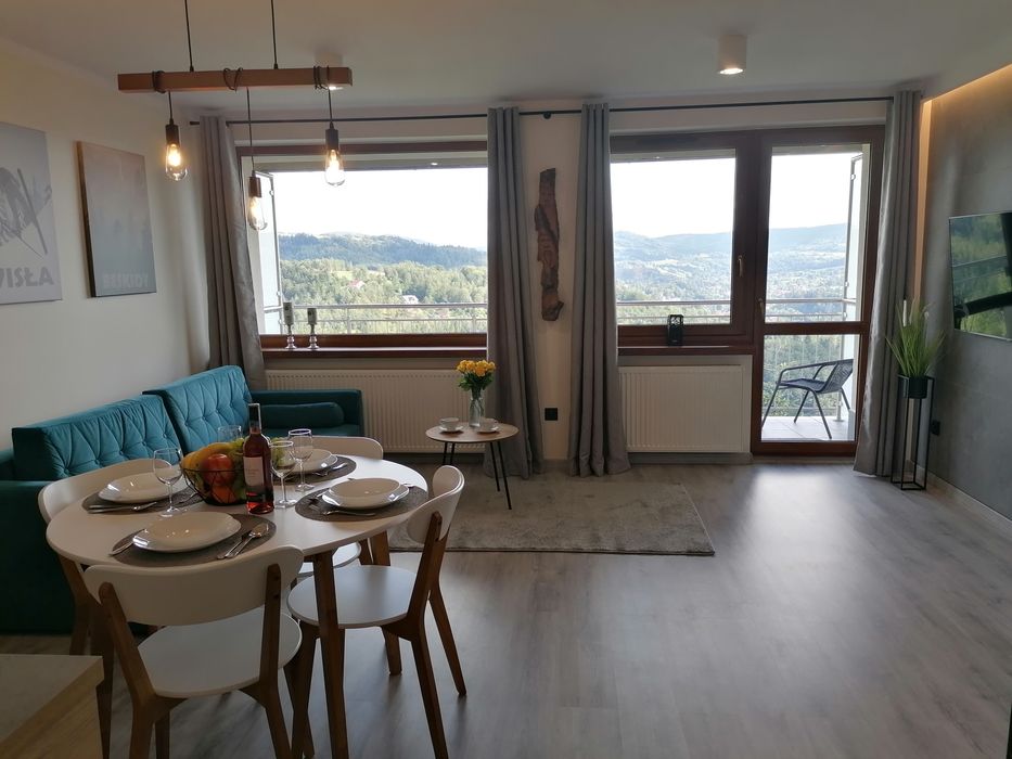 Apartament widokowy z balkonem