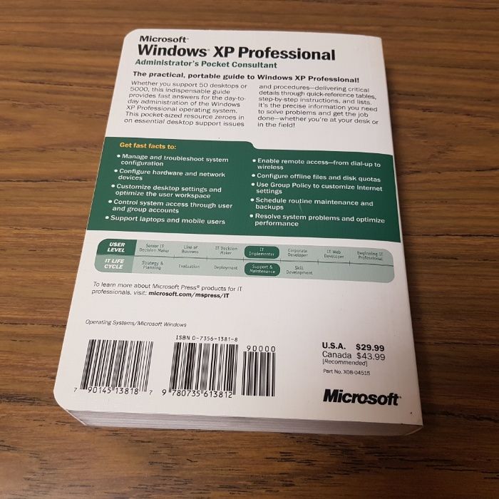 Microsoft Windows XP Professional Administrator's Pocket Consultant64284220011010121