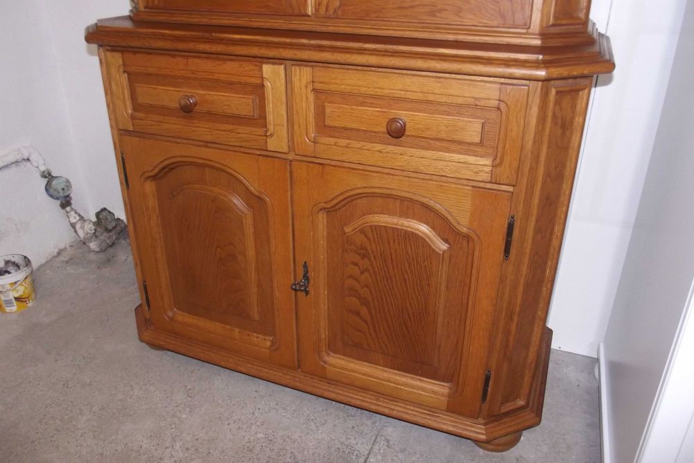 kredens dębowy rustikal witryna komoda