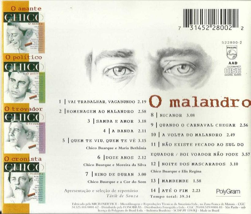 Chico Buarque - O Malandro (edição limitada)