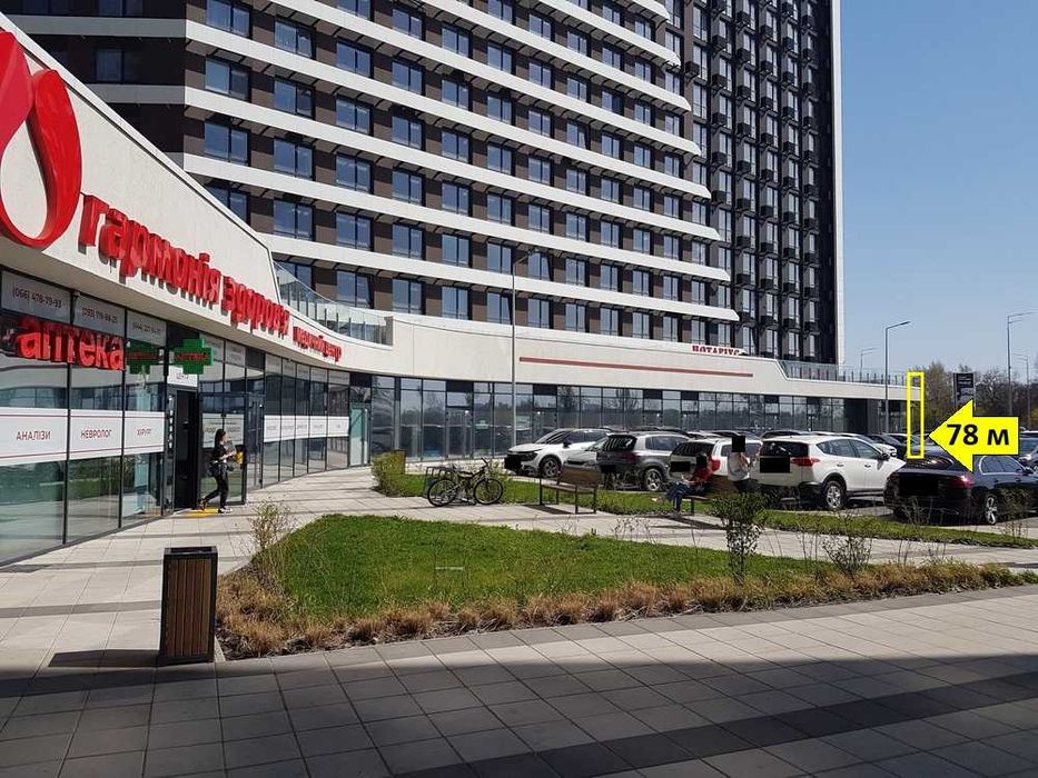 Фасад 78м, є ремонт, ЖК GREAT, Грейт, Дніпровська набережна, 5000 кв.