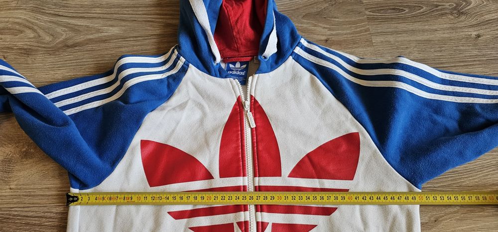 Adidas bluza z kapturem rozmiar S wymiary na zdjęciach