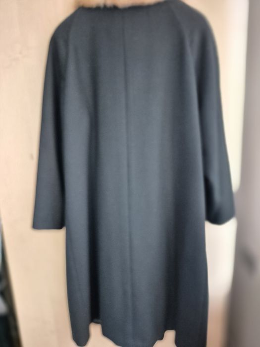 Płaszcz ocieplony z norką L/XL