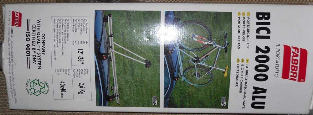 suporte bicicleta FABBRI para tejadilho do carro