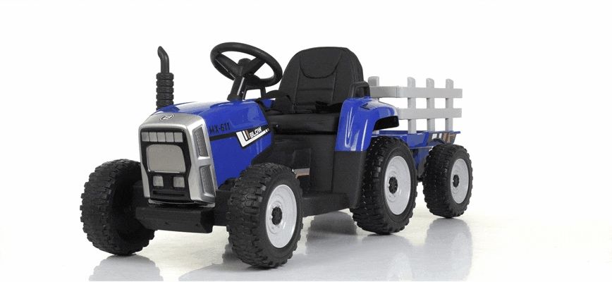 Трактор с прицепом детский электромобиль с пультом управления