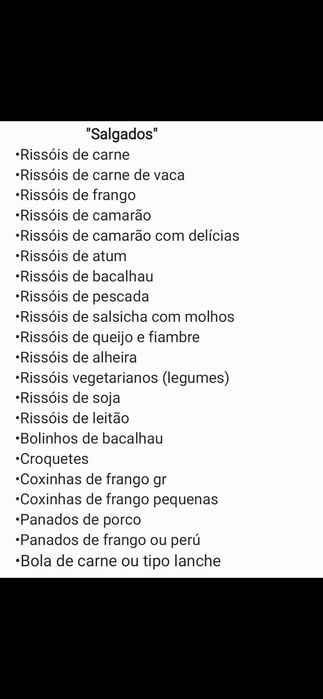 Doces e salgados baratos e qualidade