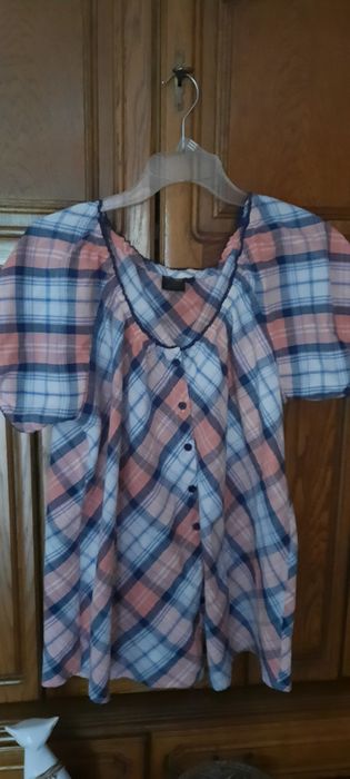 Bluzka krata XXL bawełna
