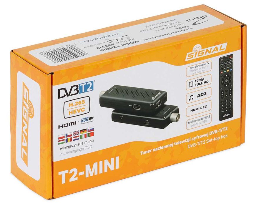 Tuner dekoder telewizja naziemna DVB-T2 sieć TV H.265 HEVC HDMI USB T2