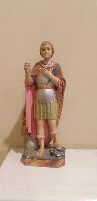 Santo expedito madeira apenas 11 cms muito detalhado