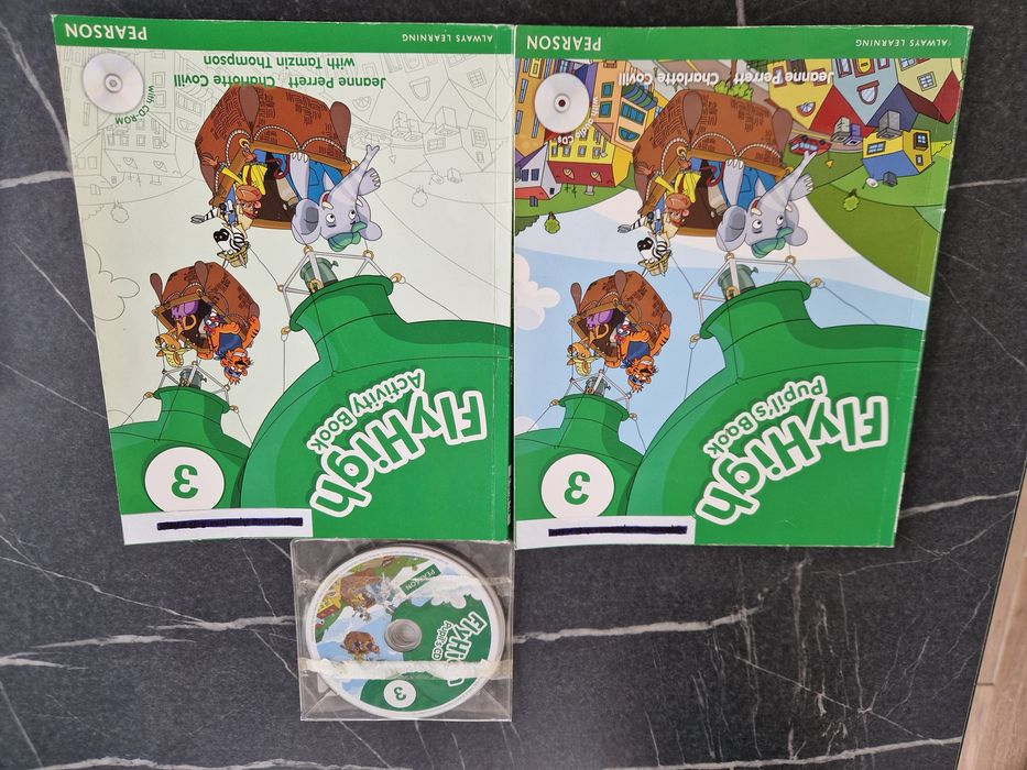 Учебники,  рабочие тетради + диски Fly High (оригинал) 2-4части