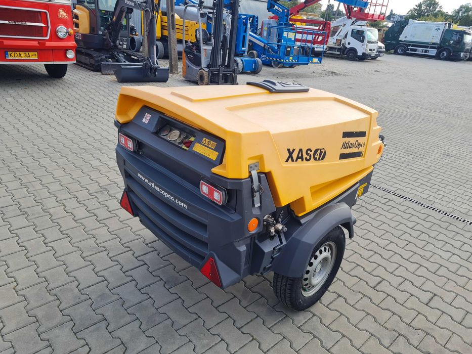 Sprężarka Atlas Copco XAS 47 + młoty pneumatyczne + wąż rok 2013